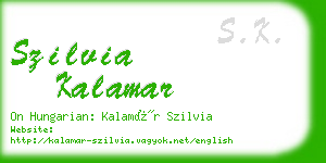 szilvia kalamar business card